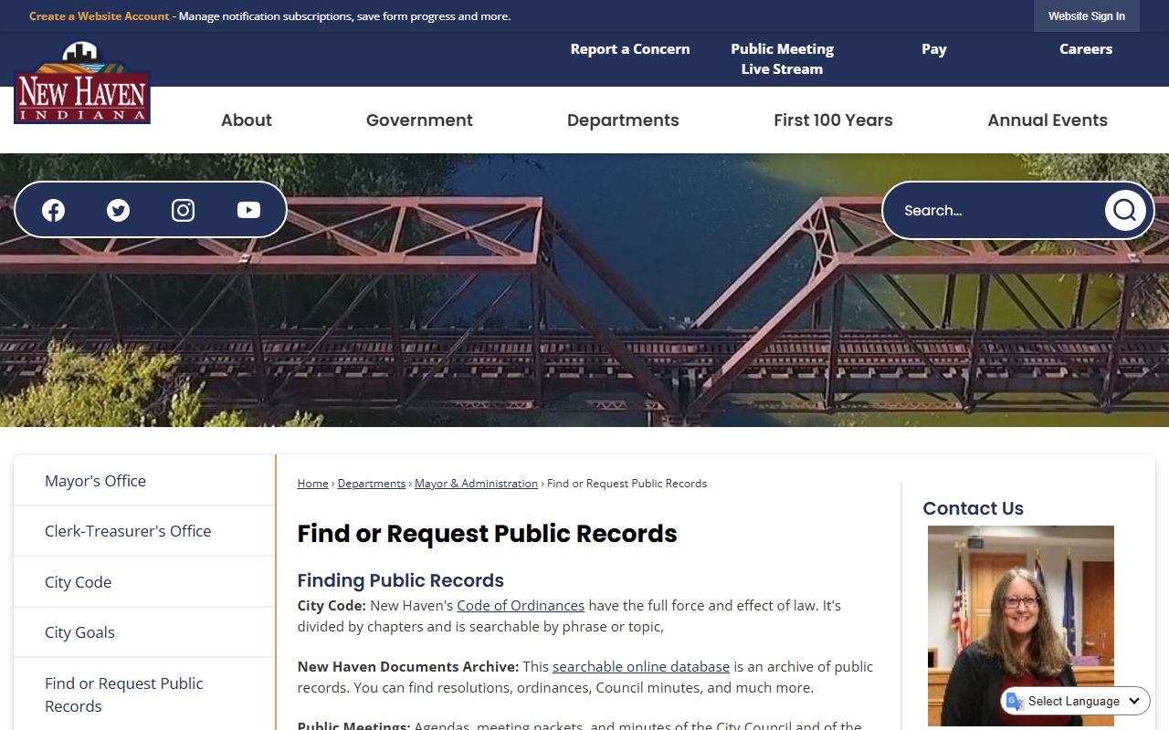 New Haven residents directory city public records request page