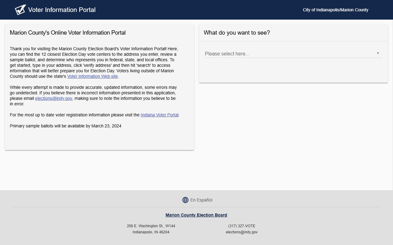 Marion County residents directory voter information portal